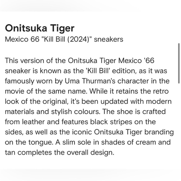 NIB ASICS Onitsuka Tiger Mexico 66 “Kill Bill (2024)” Sneakers in Yellow/Black - Picture 9 of 9